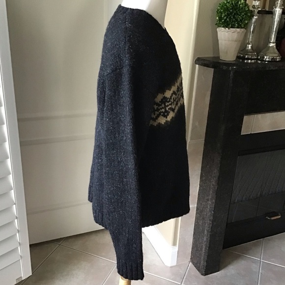 Vintage Abercrombie & Fitch Mens 100% Wool V-Neck Sweater MEDIUM Fair Isle Y2K - Picture 7 of 13